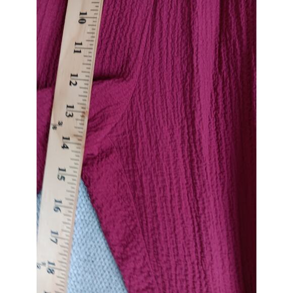 Bedford Fair Vintage Track Suit Set Womens Large Maroon Crepe Fabric Fall Casual - Picture 13 of 16